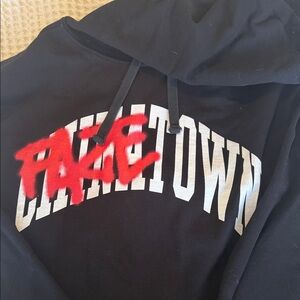 Black and Red Graphic Hoodie